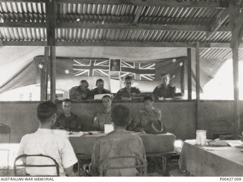 Australian war crimes courtroom on Morotai